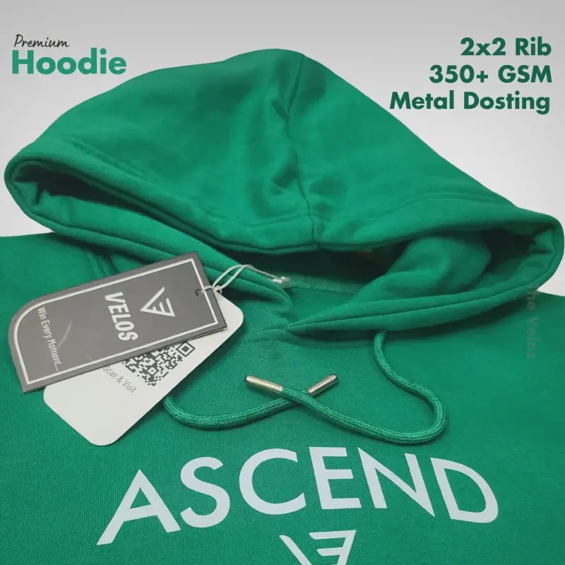 Green Colour Hoodie